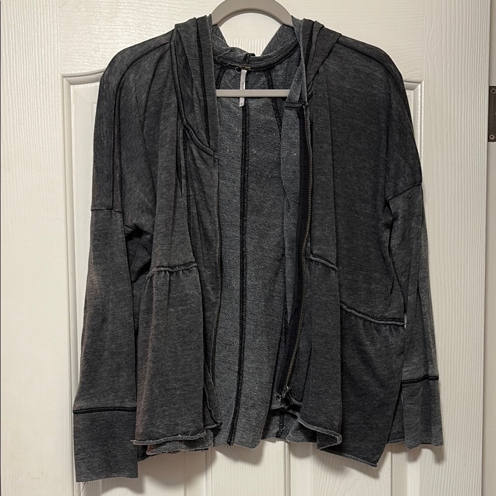 Free People Dark Gray Heather Cardigan